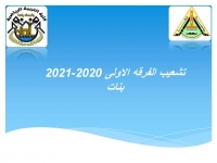 شعب الفرقه الاولى كلية التربية الرياضية الفصل الدراسي الاول 2020-2021م بنات