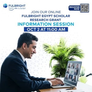 انضم إلى جلستنا المعلوماتية عبر الإنترنت للحصول على تفاصيل عن أهلية برنامج فولبرايت العلماء المصريين وعملية التقديم ونصائح لتقديم طلب قوي.
