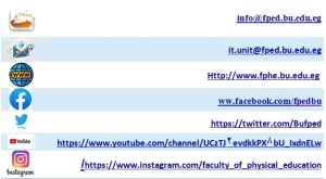 مواقع التواصل الاجتماعي للكلية التربية الرياضية جامعة بنها