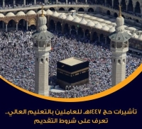 ضوابط التقديم لتأشيرات الحج لأعضاء هيئة التدريس والاداريين1447هــ/2026م